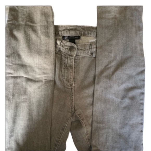 I N C Jeans Slim Straight Leg Medium Rise Gray Beige Ladies Size 6 - Picture 6 of 9